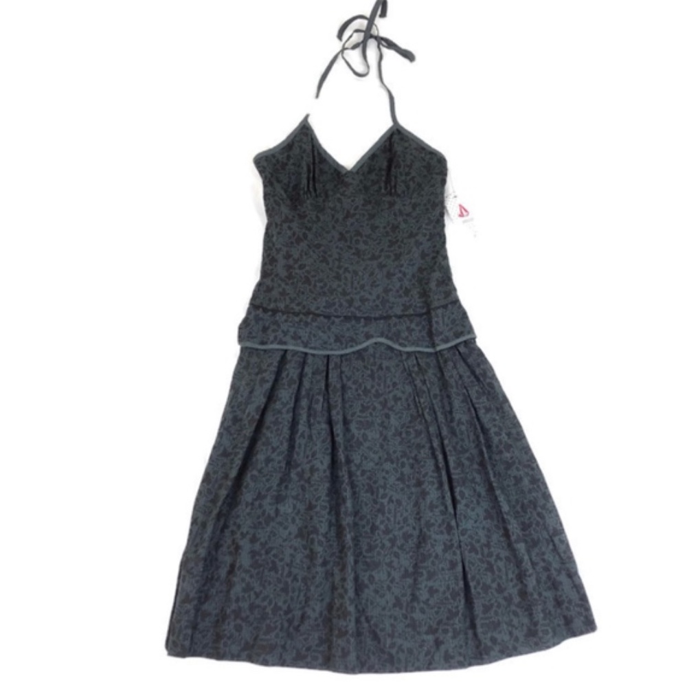 Volcom Women's Gray Halter Top V-neck Dress Size 3 NWT